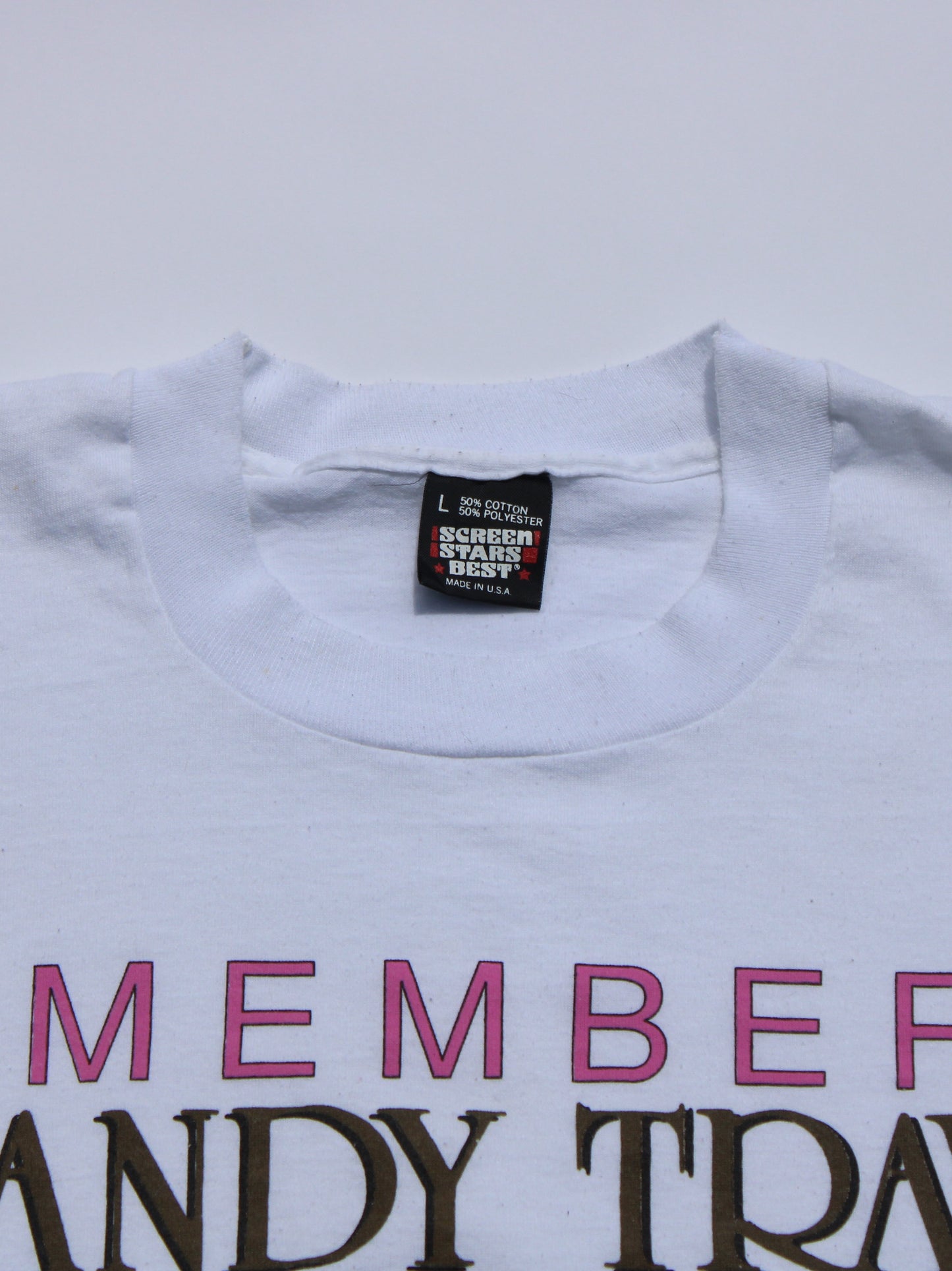 1989 Size Large Randy Travis "Fan Club" Tee Shirt