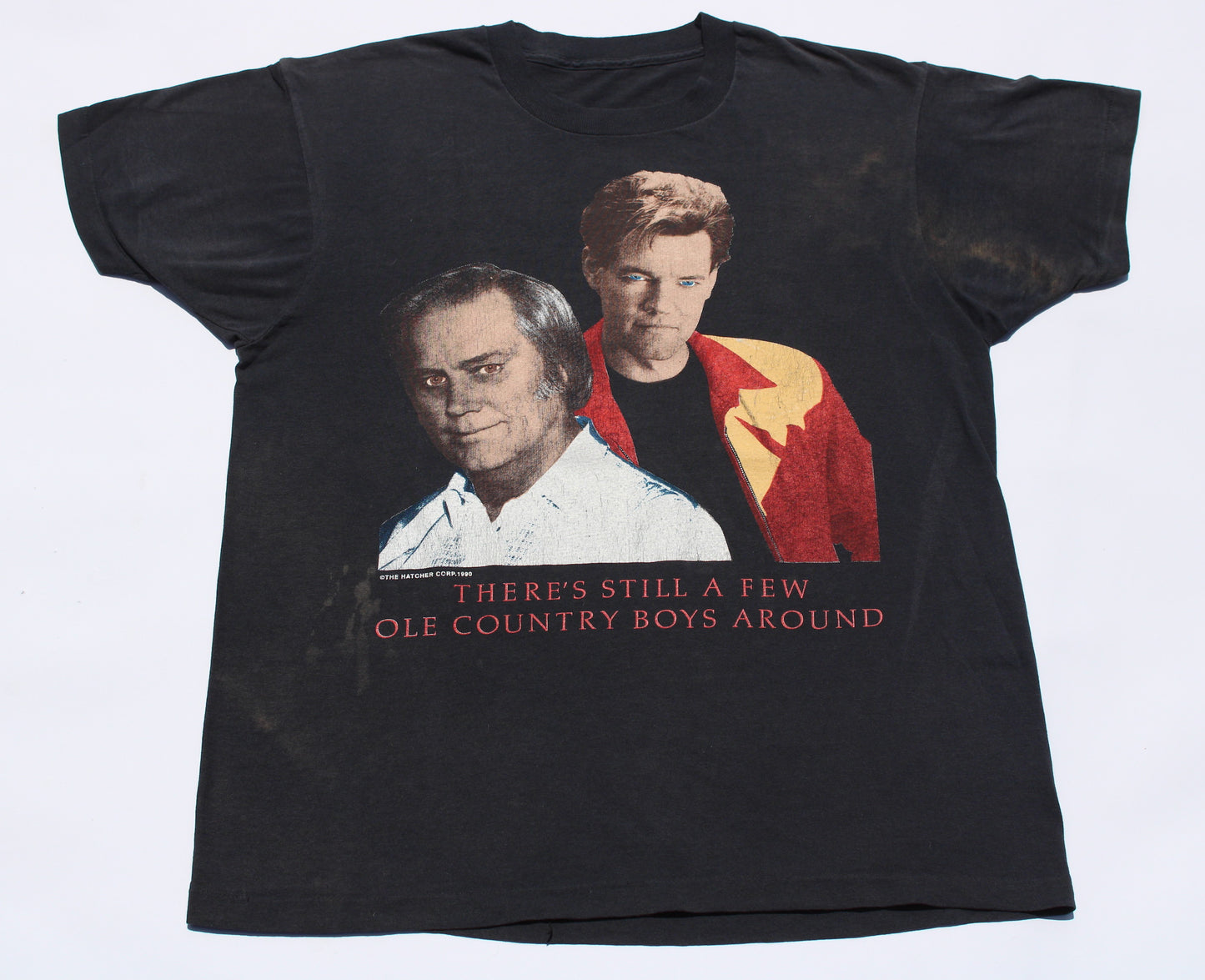 1990 Size Large Randy Travis X George Jones "Ole Country Boys" Tee Shirt