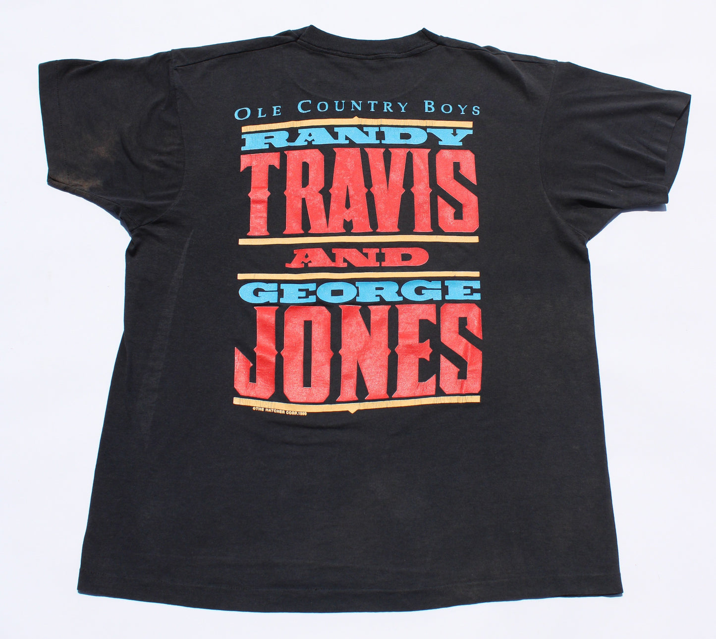1990 Size Large Randy Travis X George Jones "Ole Country Boys" Tee Shirt