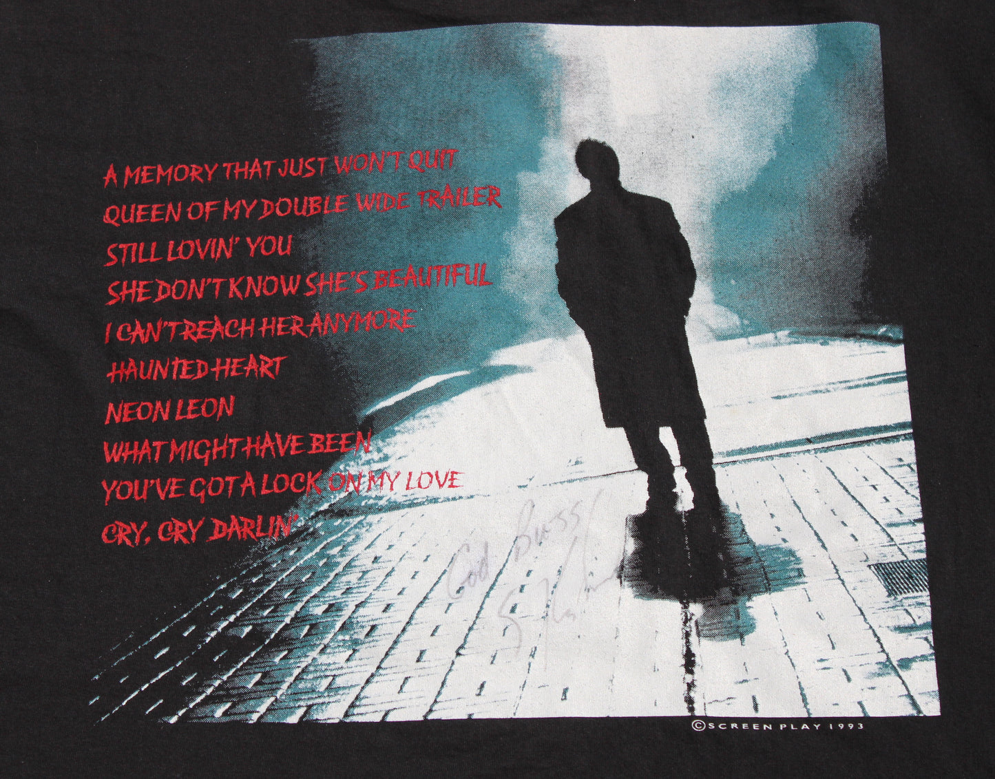 1993 Size XL Sammy Kershaw "Face" Tee Shirt