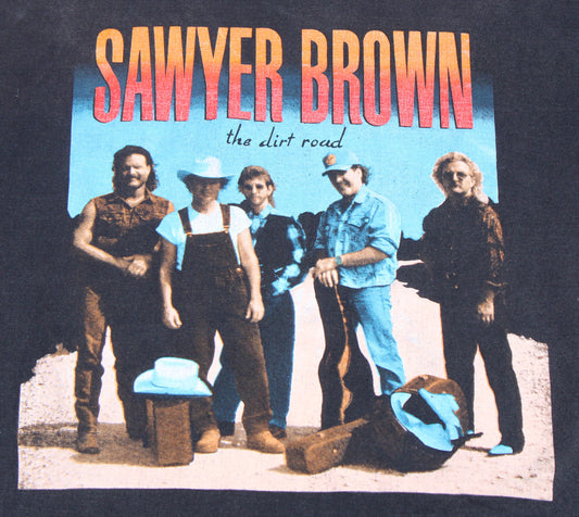 1992 Size Large Sawyer Brown "The Dirt Road" Tee Shirt