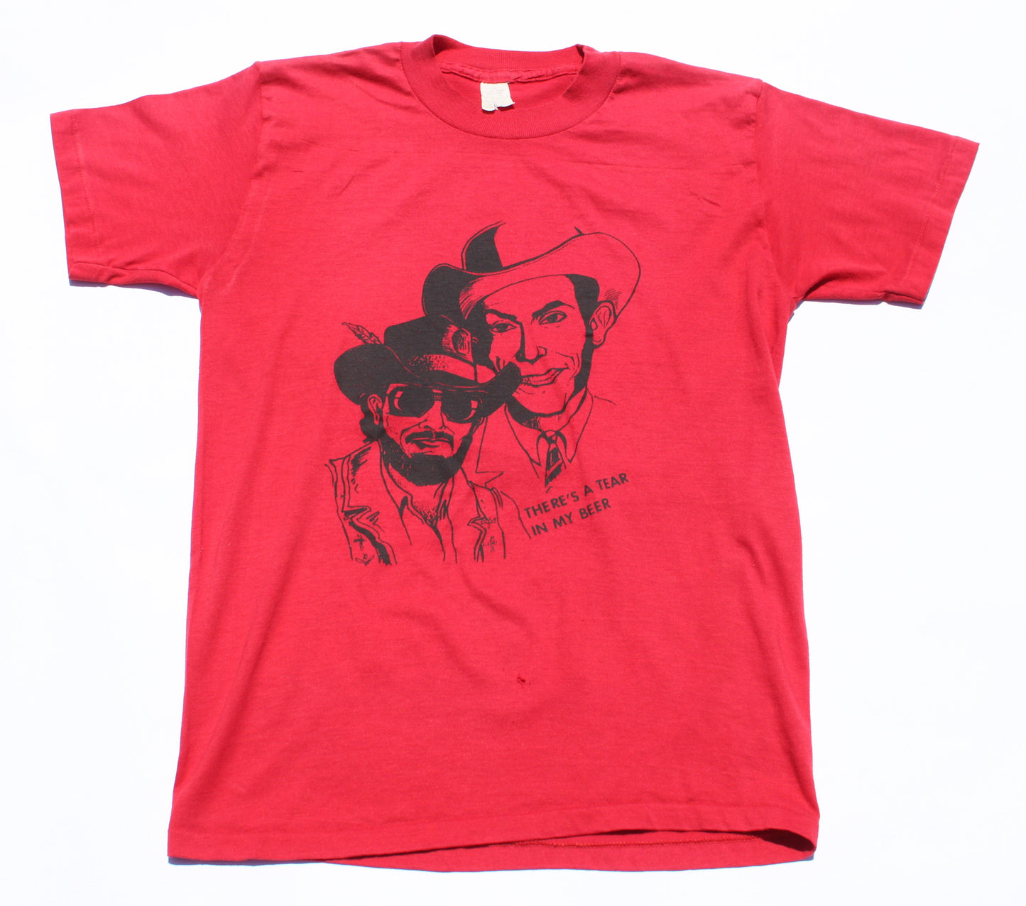 1980's Size Medium Hank Williams Sr. & Jr. "There's A Tear In My Beer" Tee Shirt