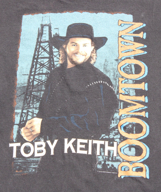 1990's Size XL Toby Keith "Boomtown" Tee Shirt