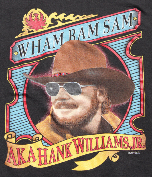 1990's Size Large Hank Williams Jr. "Wham Bam Sam" Tee Shirt