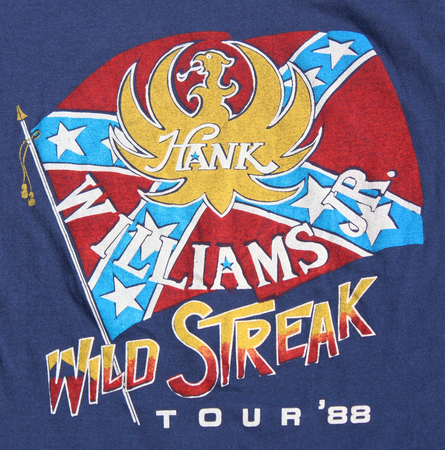1988 Size Medium Hank Williams Jr. "Wild Streak Tour" Tee Shirt