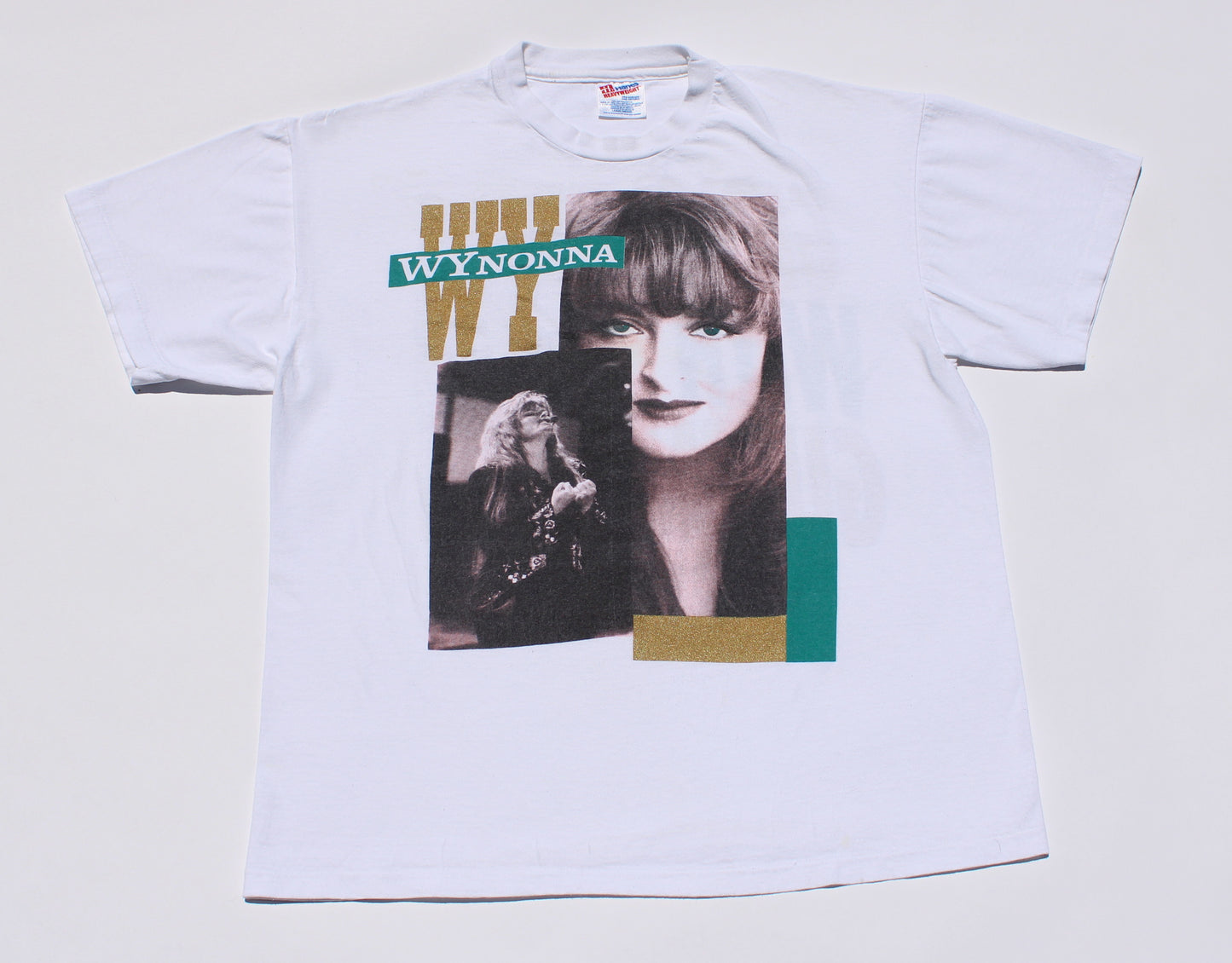 1990's Size Large Wynonna "Girls With Guitars-White" Tee Shirt