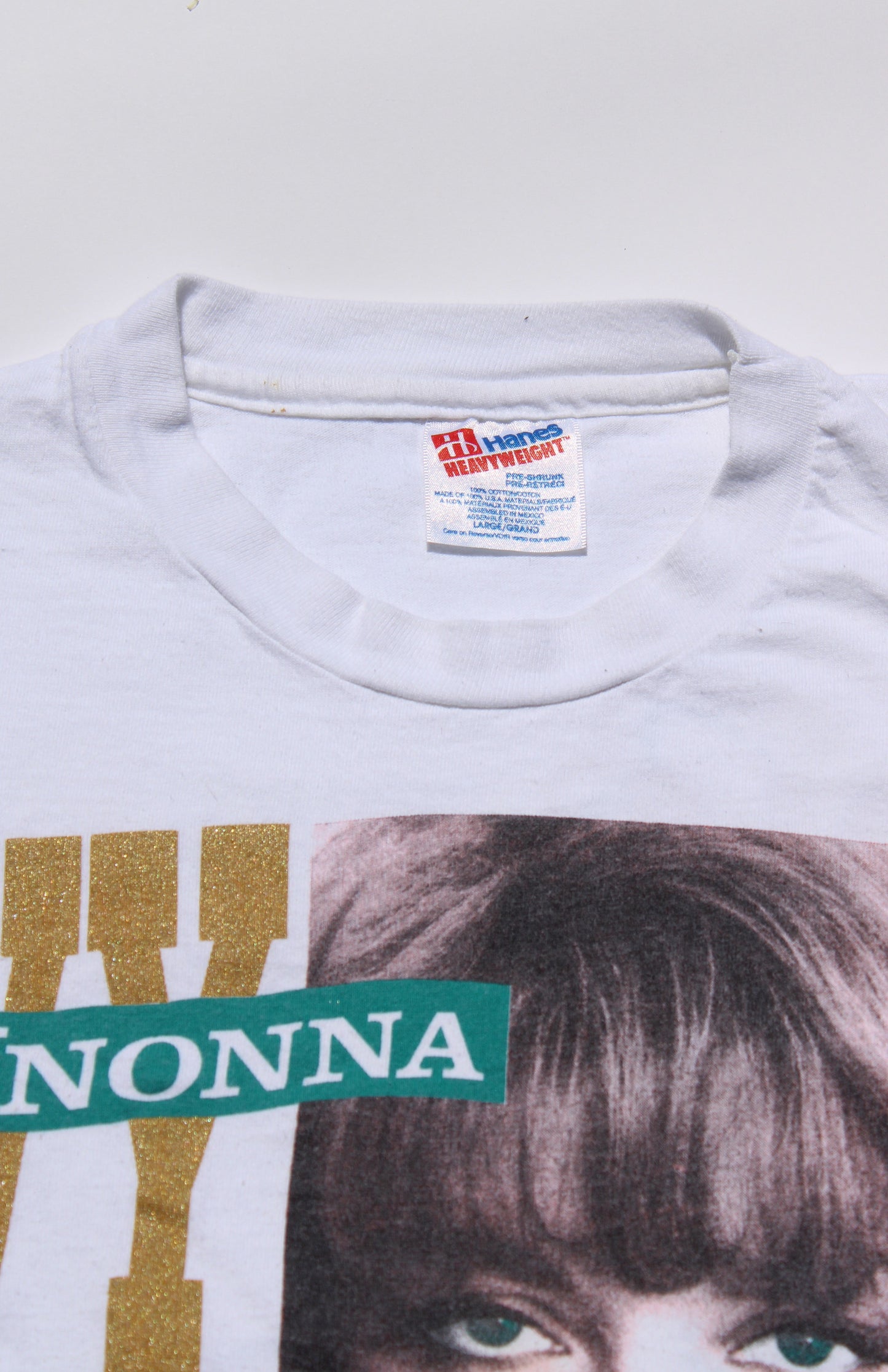 1990's Size Large Wynonna "Girls With Guitars-White" Tee Shirt