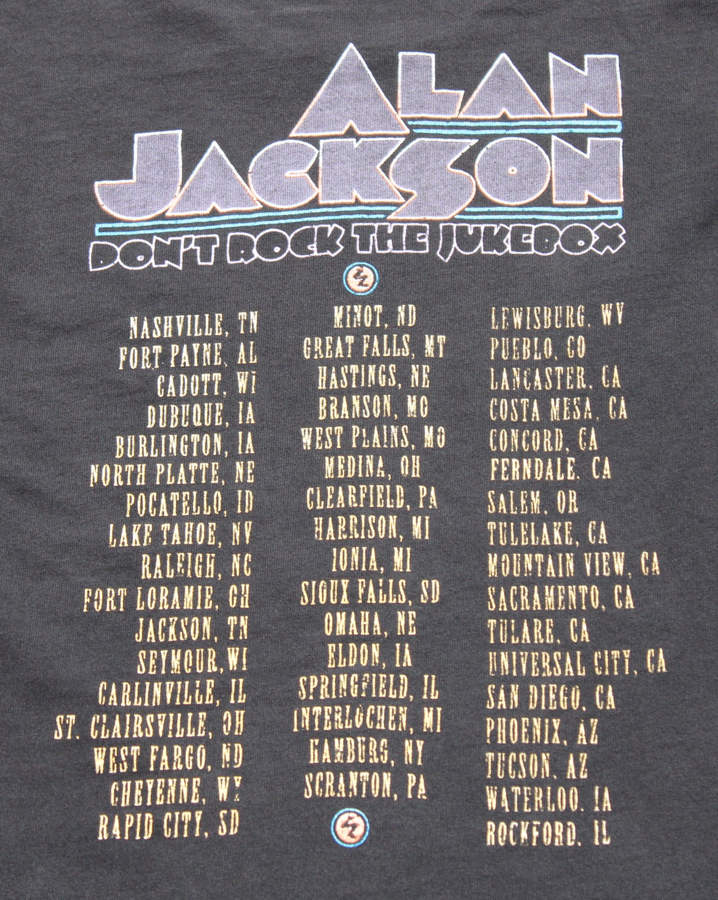 1992 Size XXL Alan Jackson "Don't Rock The Jukebox Tour" Tee Shirt