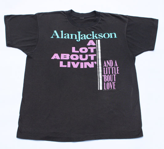 1992 Size Large Alan Jackson "A Lot About Livin'" Tee Shirt
