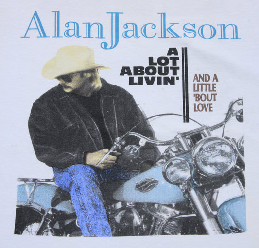 1990's Size XL Alan Jackson "A Lot About Livin' Tou" Tee Shirt