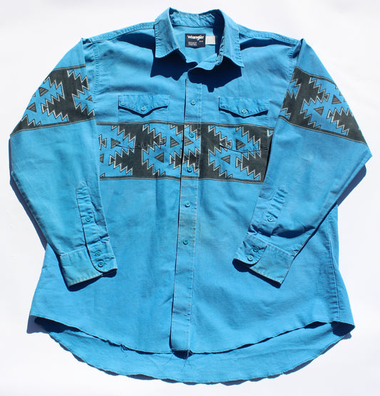 1990's Size XXL Wrangler Brushpopper Button Up shirt