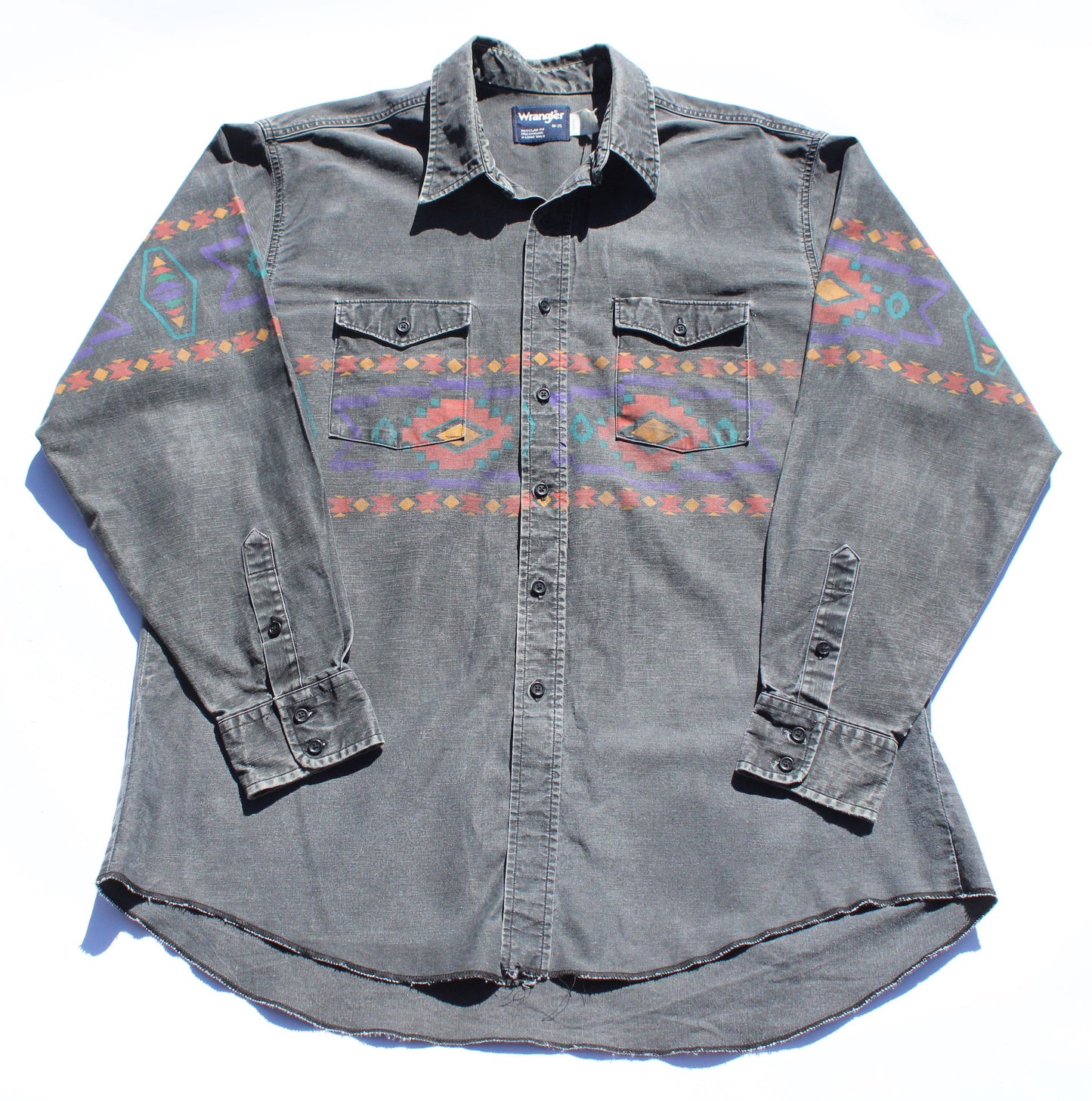 1990's Size XXL Wrangler Brushpopper Button Up shirt