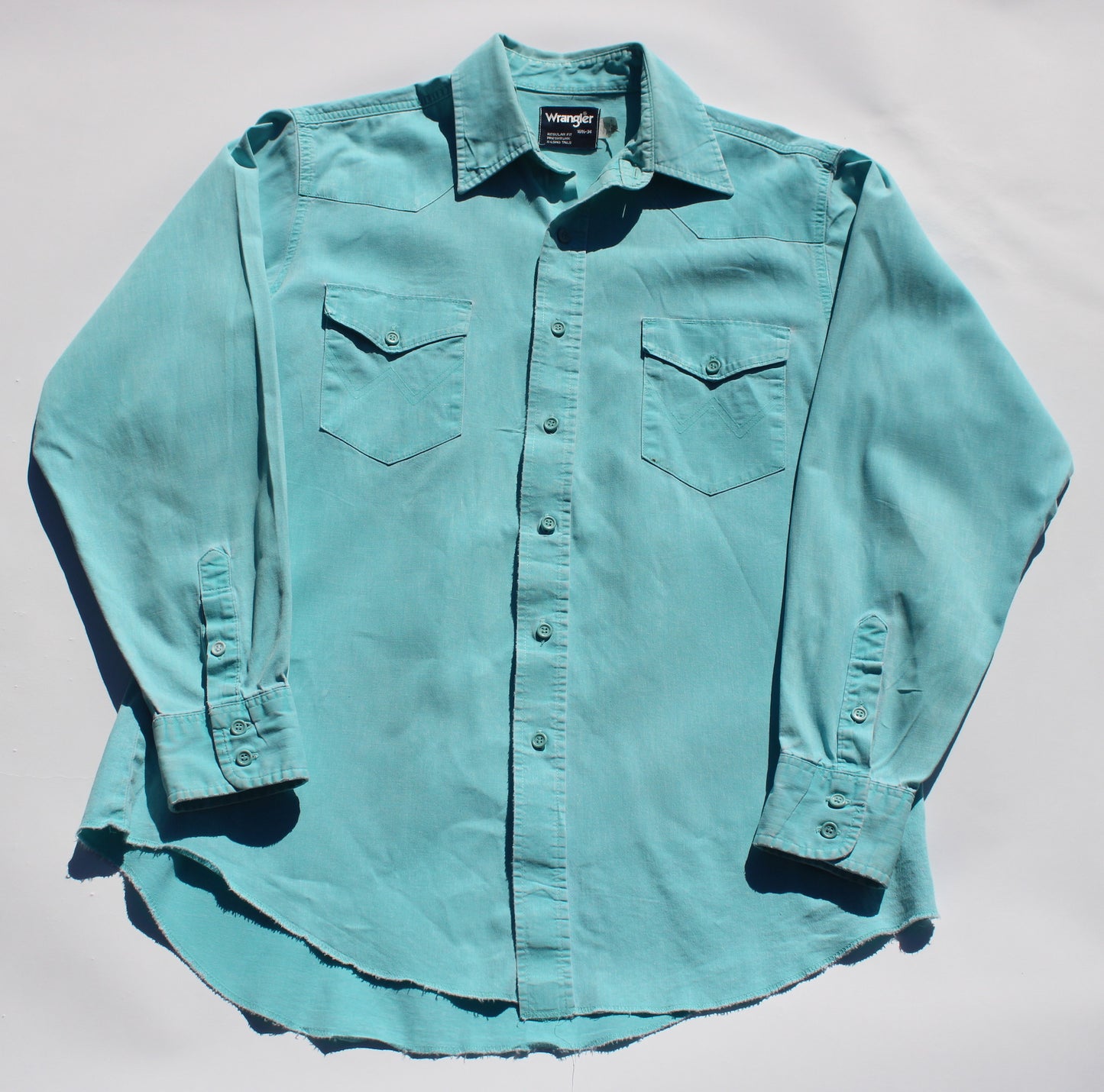 1990's Size Large Wrangler Brushpopper Button Up shirt