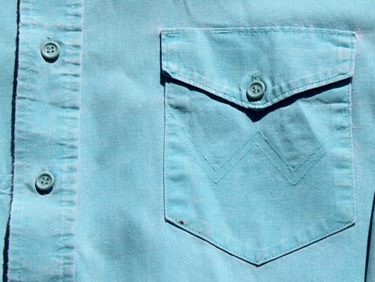 1990's Size Large Wrangler Brushpopper Button Up shirt