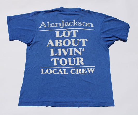 1993 Size Medium Alan Jackson "Lot About Livin' Crew" Tee Shirt