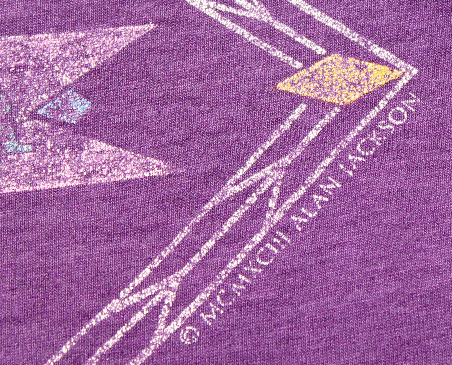 1993 Size XL Alan Jackson "A Lot About Livin'-Purple" Tee Shirt