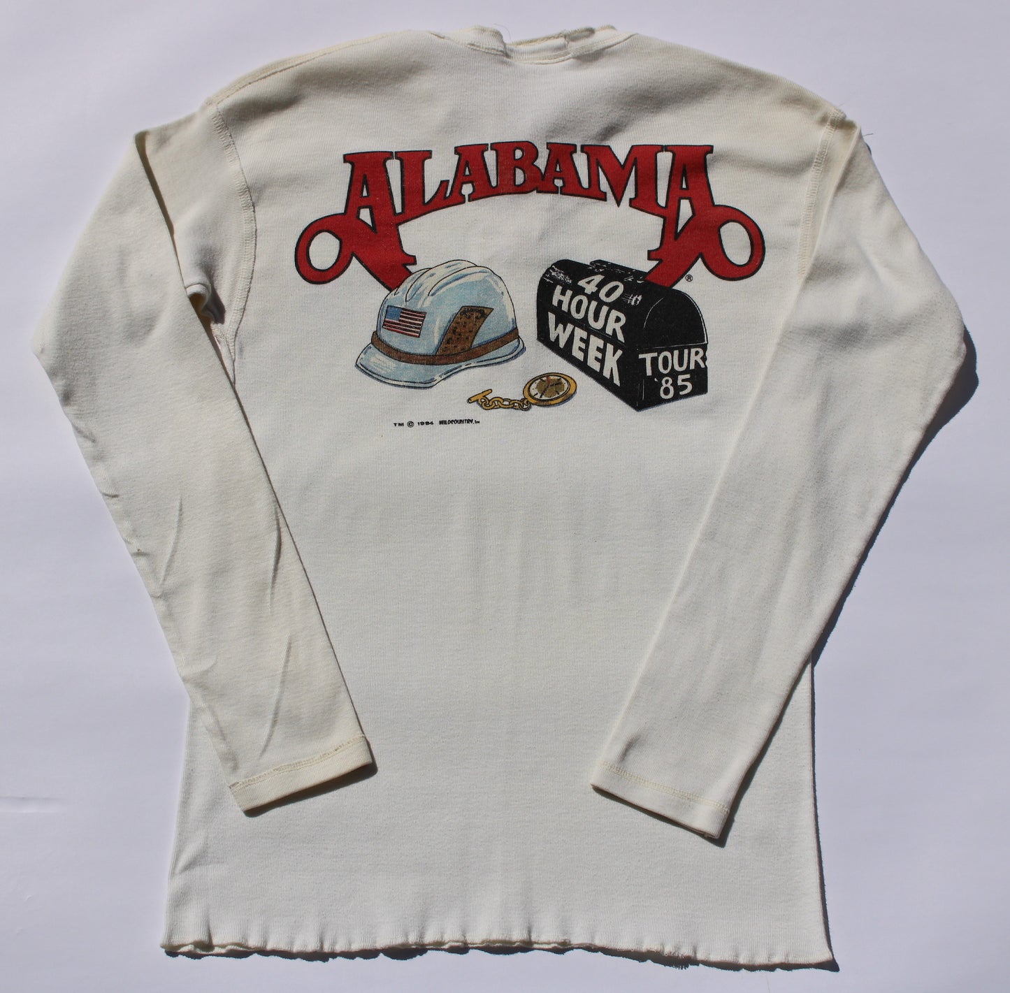 1984 Size Small Alabama "40 Hour Week Tour" Long Sleeve Shirt