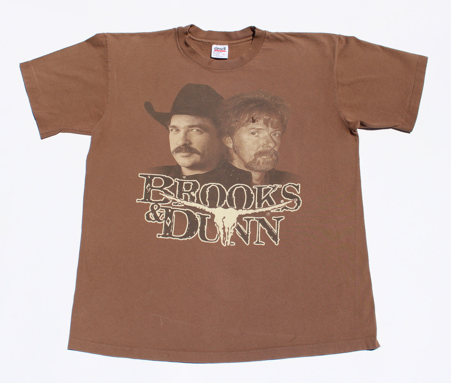 1990's Size Large Brooks And Dunn "You Are Who You Ride With" Tee Shirt