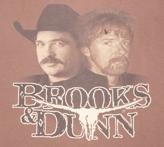 1990's Size Large Brooks And Dunn "You Are Who You Ride With" Tee Shirt