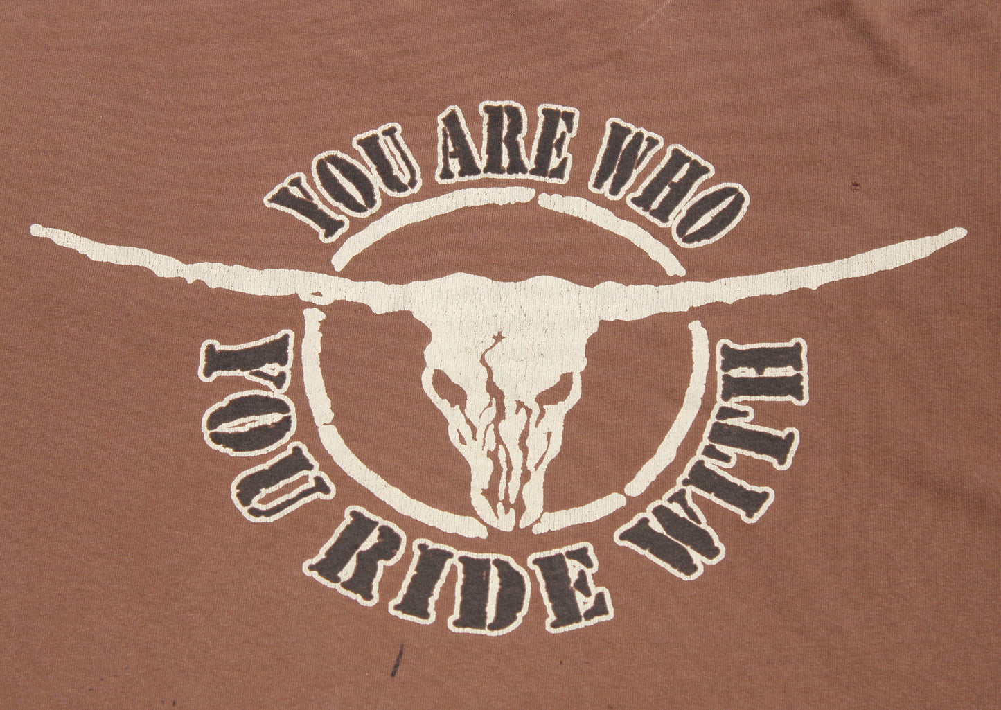 1990's Size Large Brooks And Dunn "You Are Who You Ride With" Tee Shirt