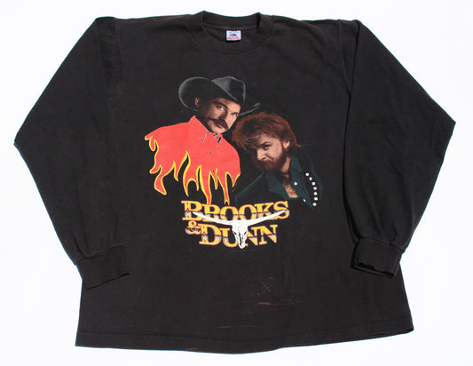 1993 Size XL Brooks And Dunn "Team" Long Sleeve Shirt