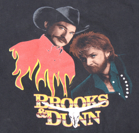 1993 Size XL Brooks And Dunn "Team" Long Sleeve Shirt