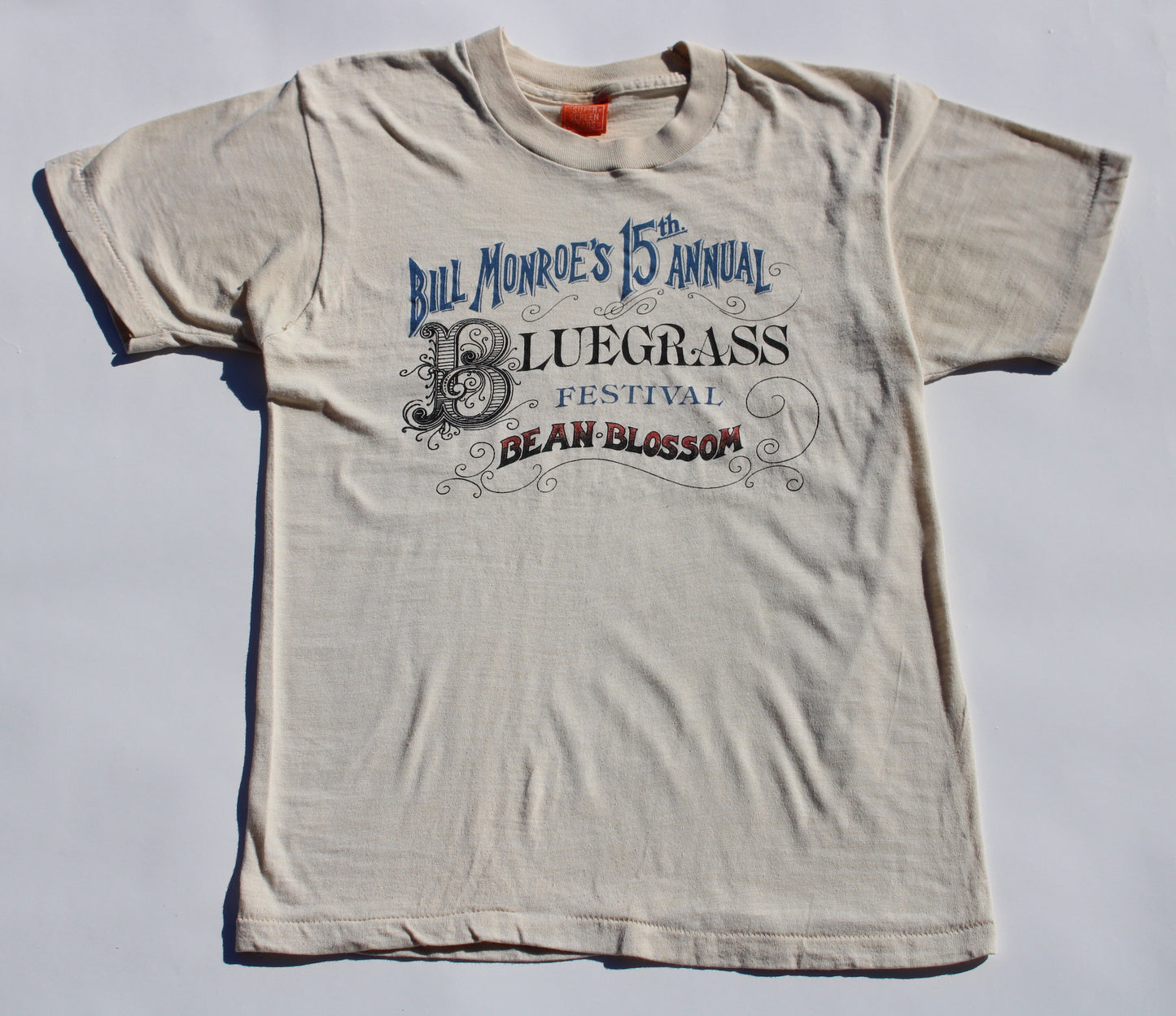 1981 Size Small Bill Monroe "15th Annual Bluegrass Festival" Tee Shirt