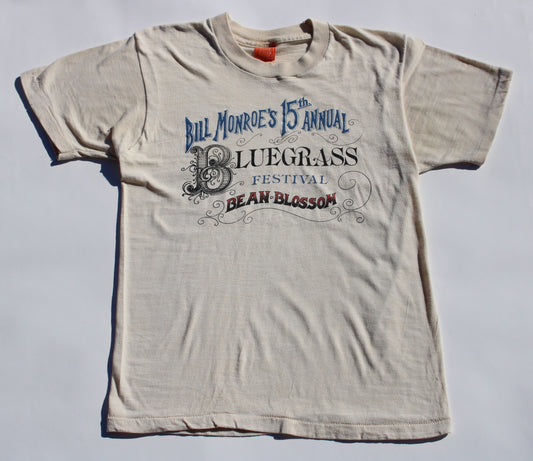 1981 Size Small Bill Monroe "15th Annual Bluegrass Festival" Tee Shirt