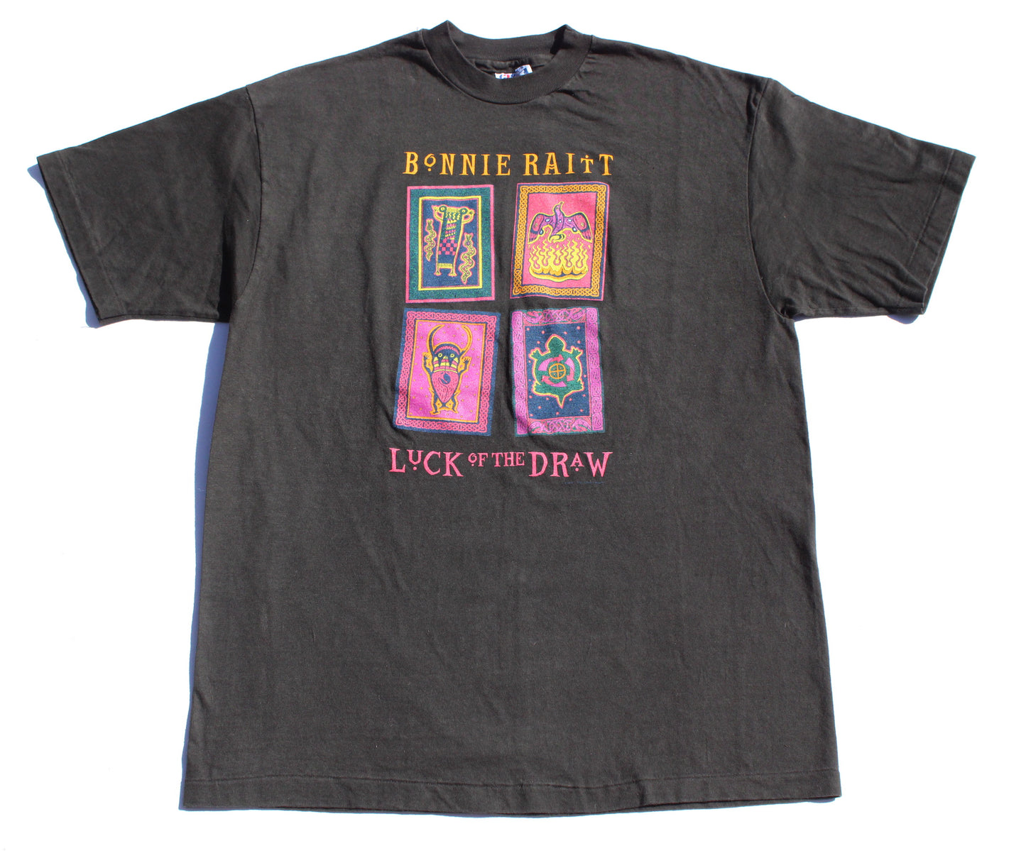 1991 Size Large Bonnie Raitt "Luck Of The Draw Tour" Tee Shirt