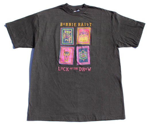 1991 Size Large Bonnie Raitt "Luck Of The Draw Tour" Tee Shirt