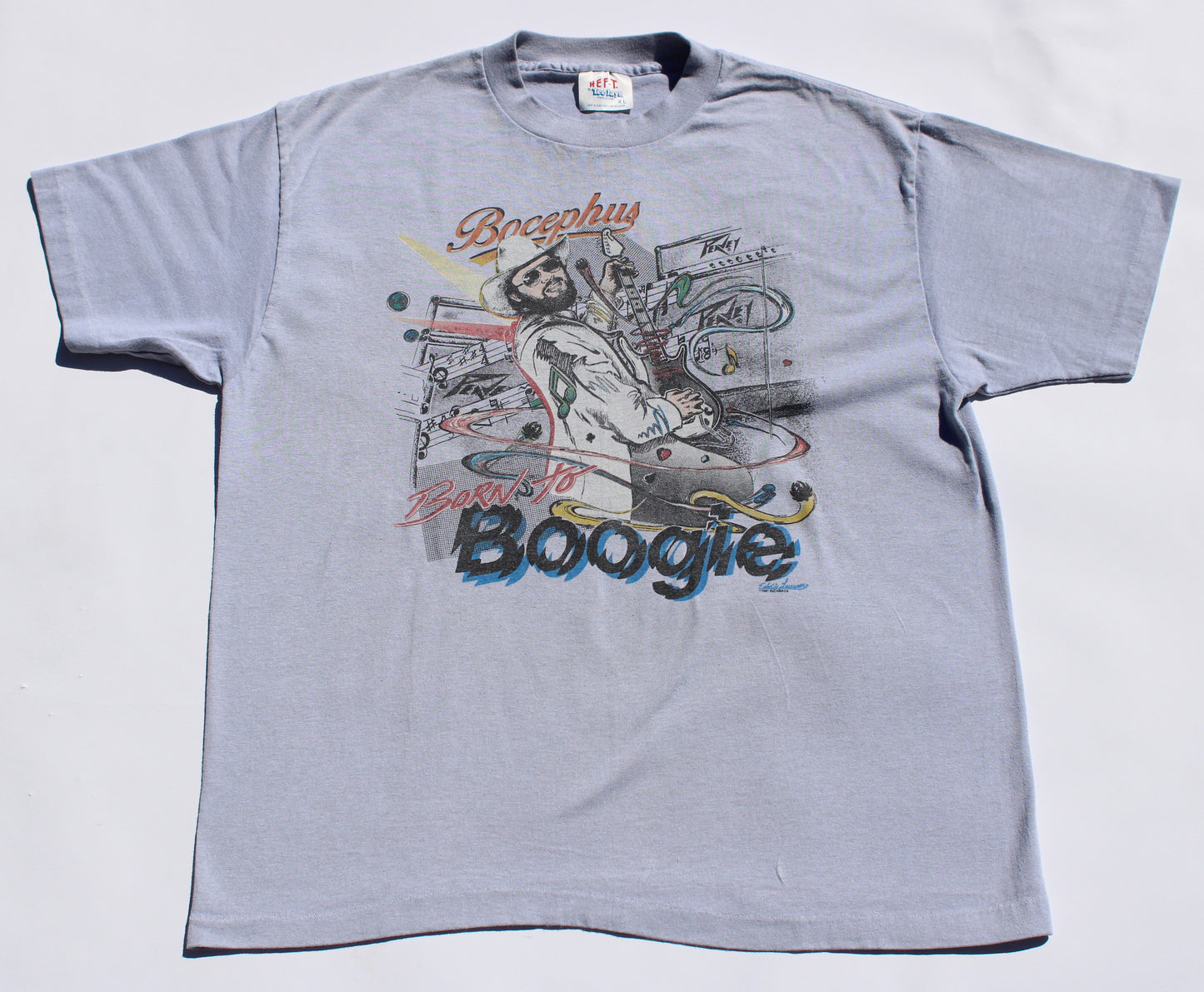 1987 Size Large Hank Williams Jr. "Bocephus-Born To Boogie" Tee Shirt