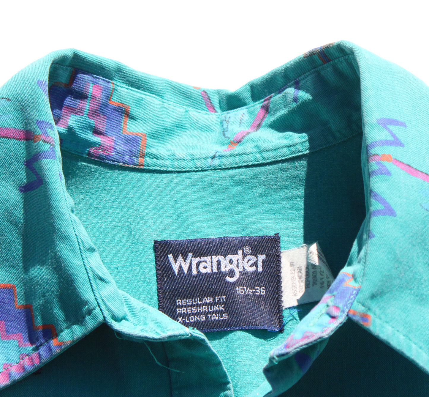 1990's Size Large Wrangler Brushpopper Button Up shirt