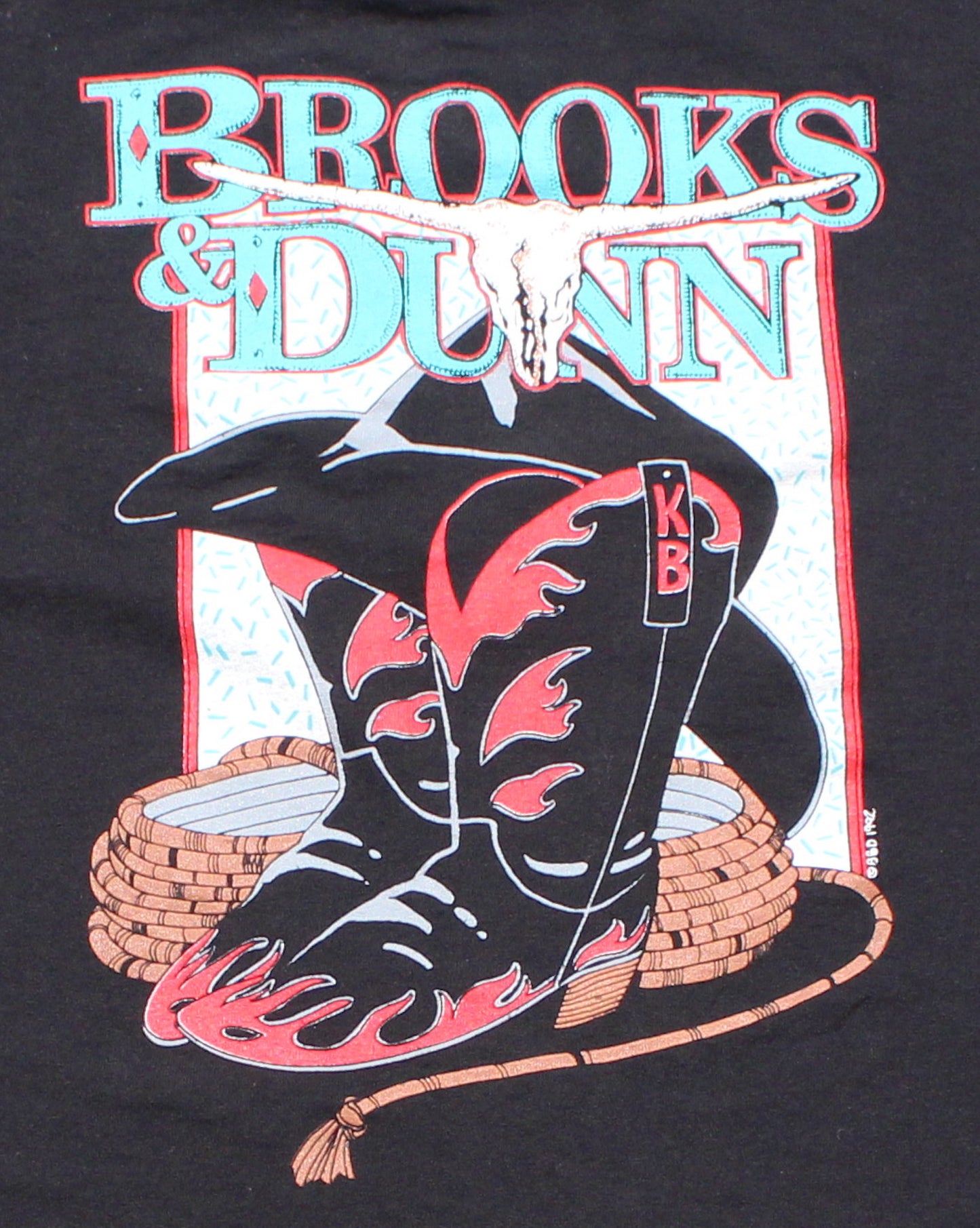 1992 Size Large Brooks And Dunn "Boot Scootin' Boogie" Tee Shirt
