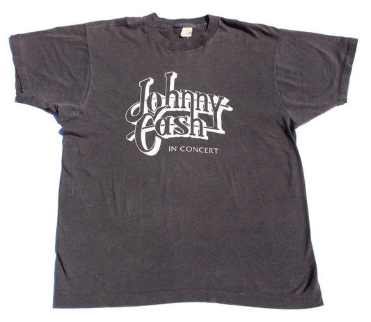 1980's Size Medium Johnny Cash "In Concert" Tee Shirt