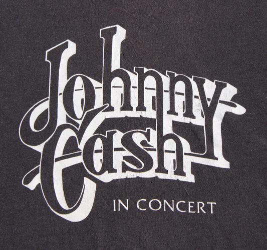 1980's Size Medium Johnny Cash "In Concert" Tee Shirt