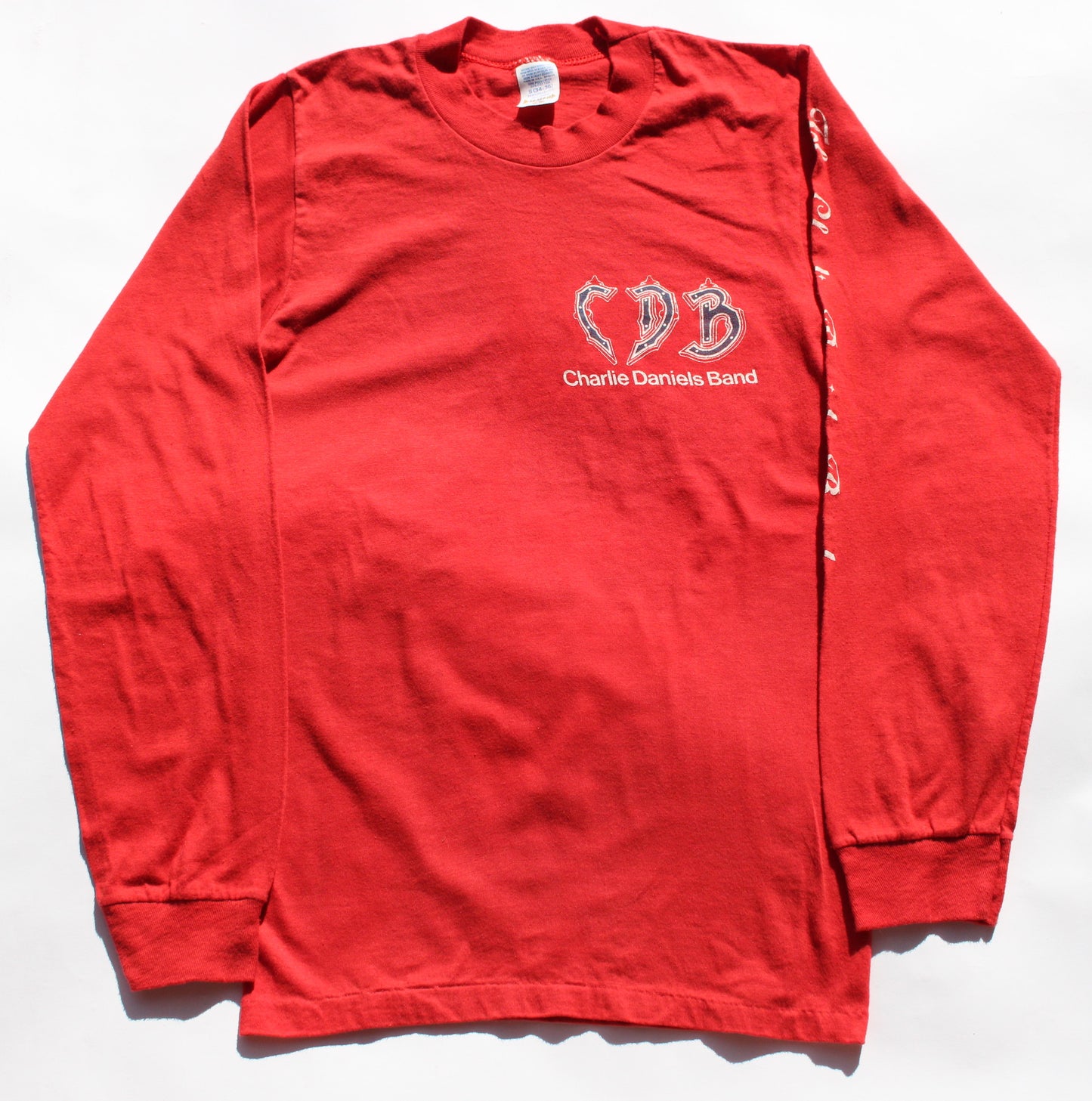 1980's Size Small Charlie Daniel's Band "Logo" Long Sleeve Shirt