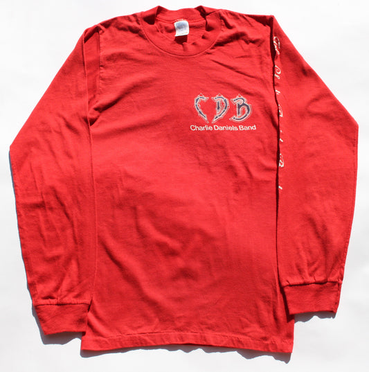 1980's Size Small Charlie Daniel's Band "Logo" Long Sleeve Shirt