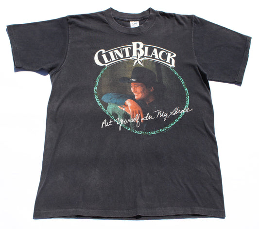 1991 Size Large Clint Black "Put Yourself In My Shoes" Tee Shirt