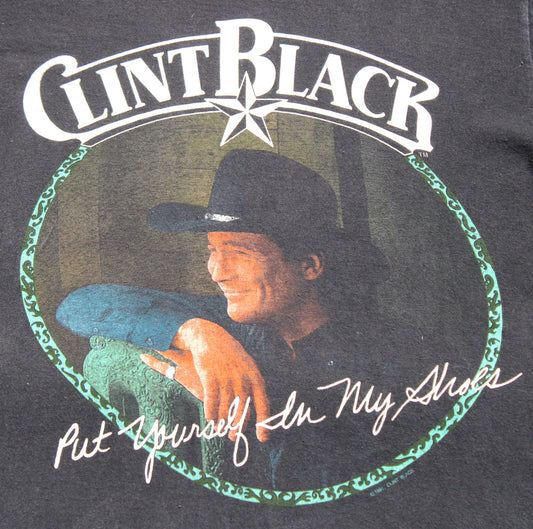 1991 Size Large Clint Black "Put Yourself In My Shoes" Tee Shirt