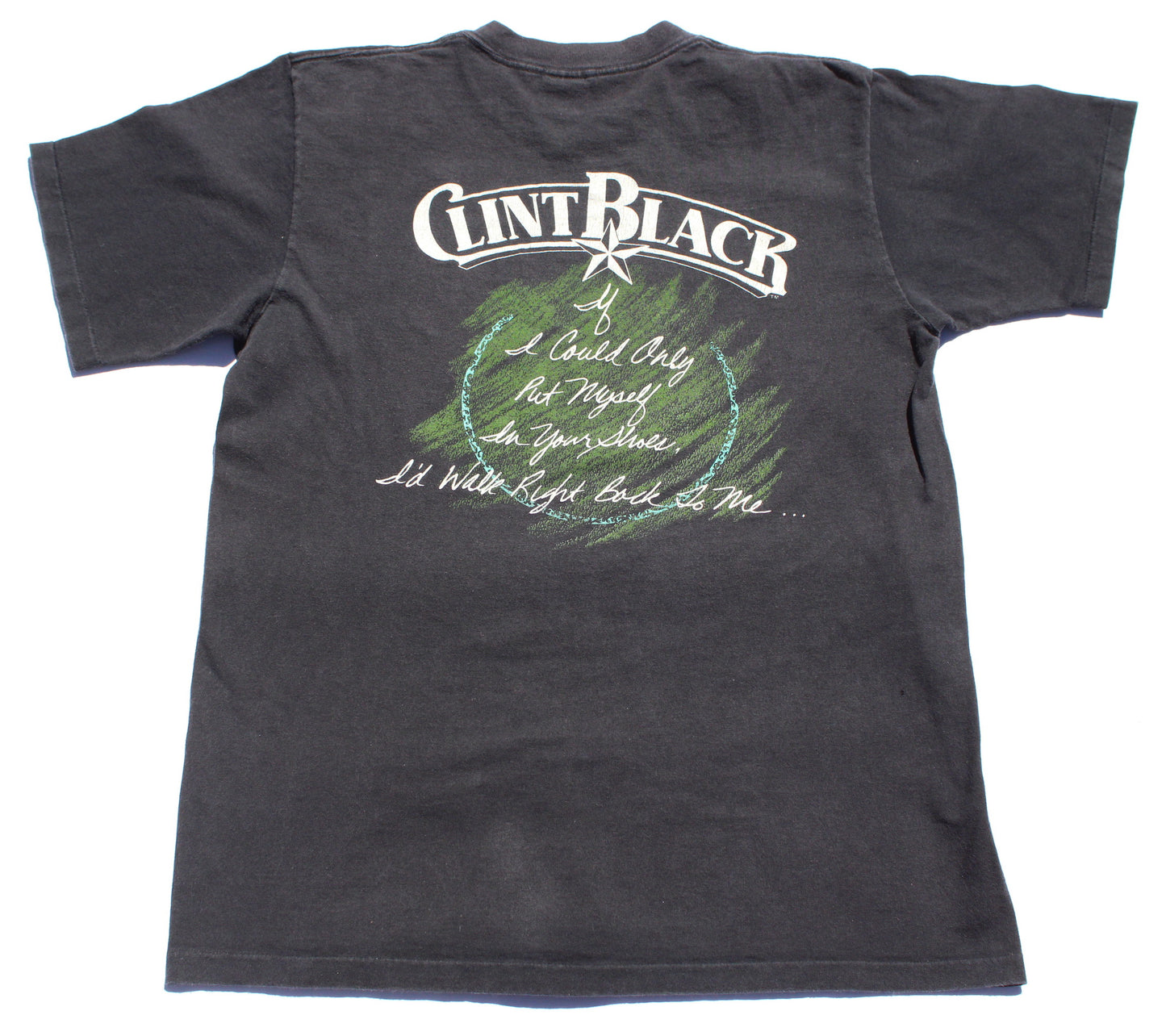 1991 Size Large Clint Black "Put Yourself In My Shoes" Tee Shirt