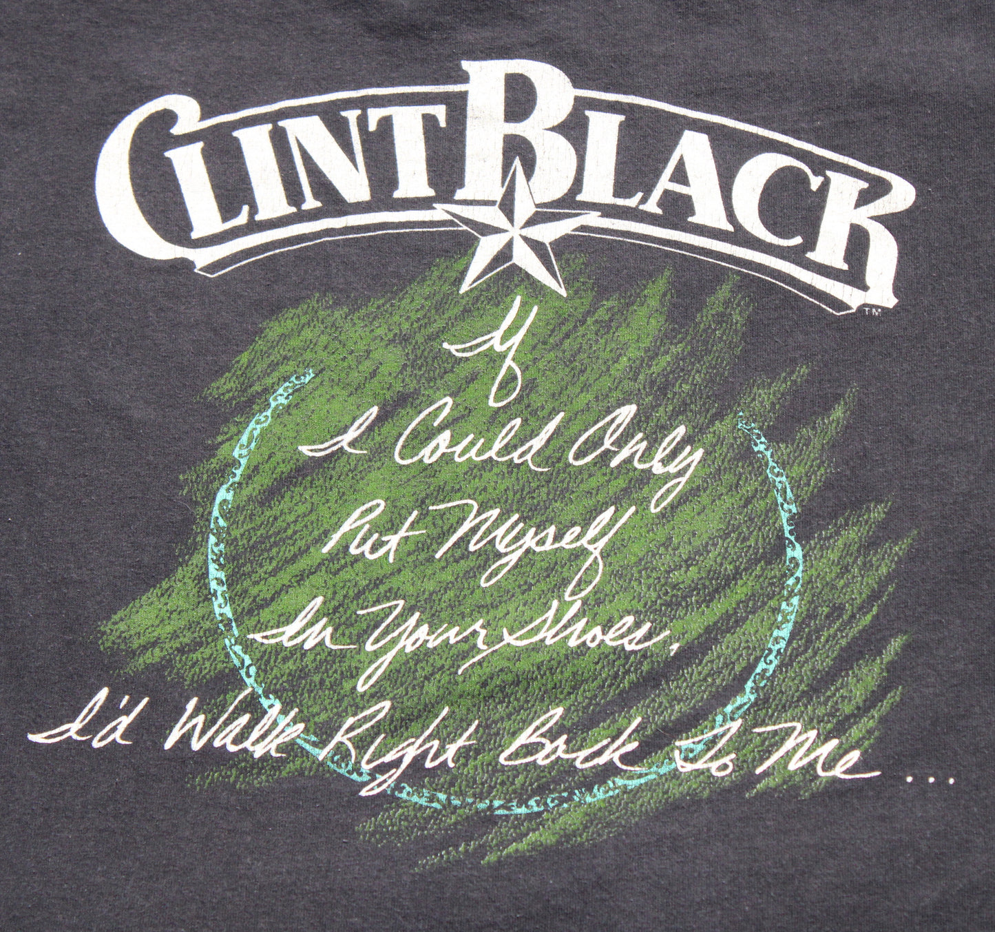 1991 Size Large Clint Black "Put Yourself In My Shoes" Tee Shirt