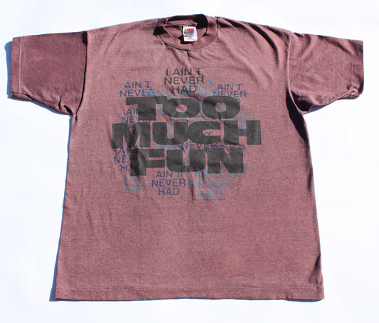 1996 Size XL Daryle Singletary "Too Much Fun" Tee Shirt