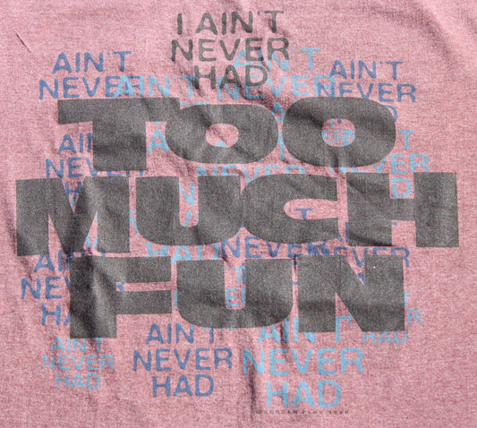 1996 Size XL Daryle Singletary "Too Much Fun" Tee Shirt