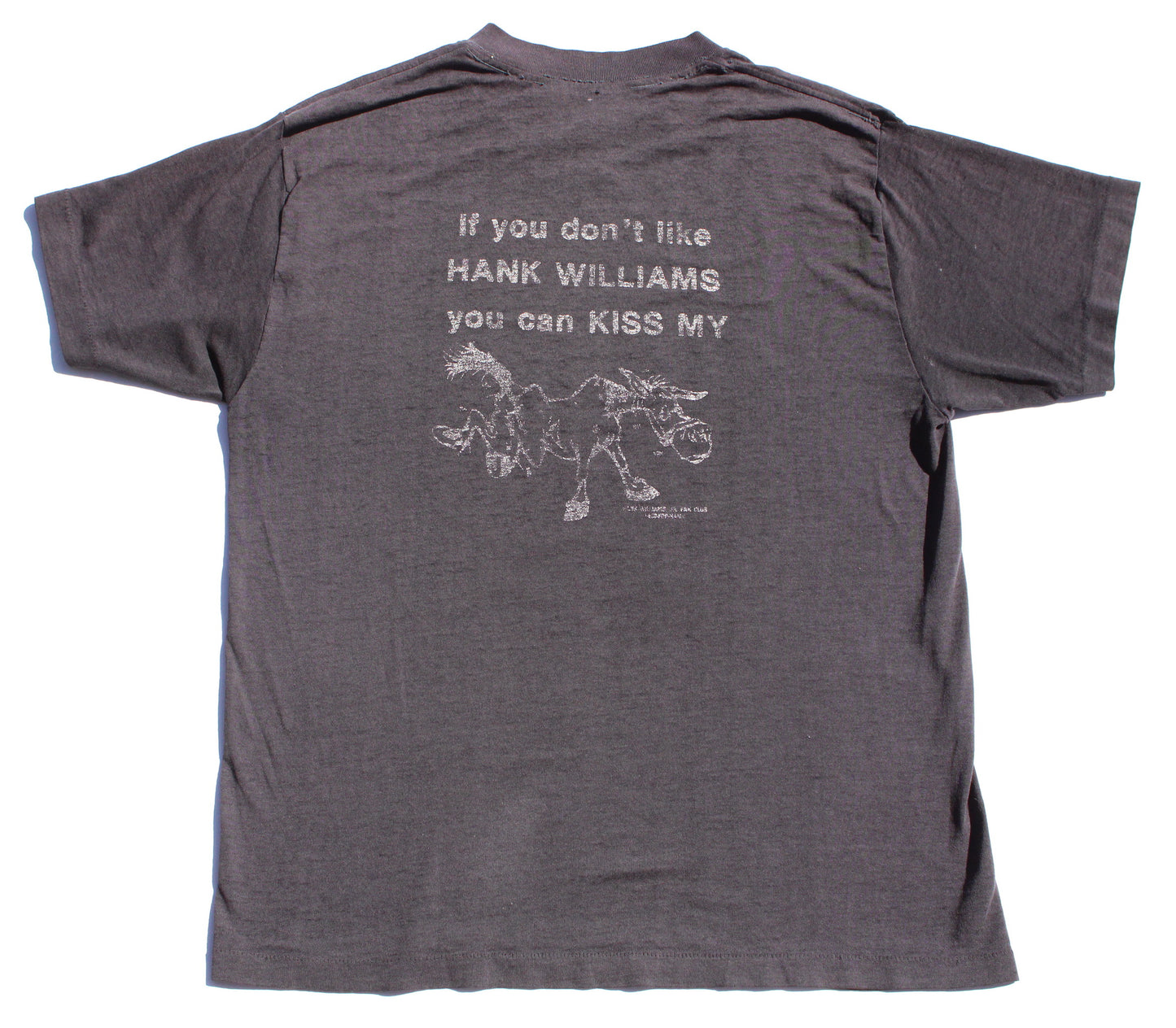 1980's Size Medium Hank Williams Jr. "Bocephus-Kiss My" Tee Shirt