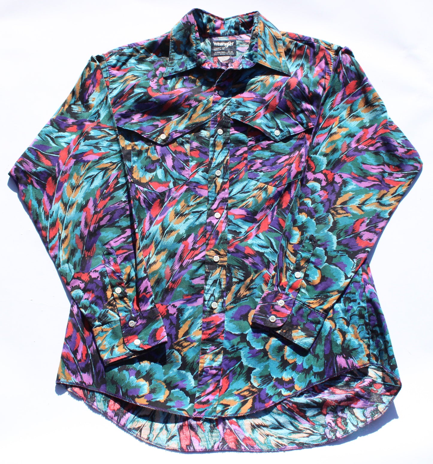 1990's Size XL Wrangler Rodeo Button Up shirt