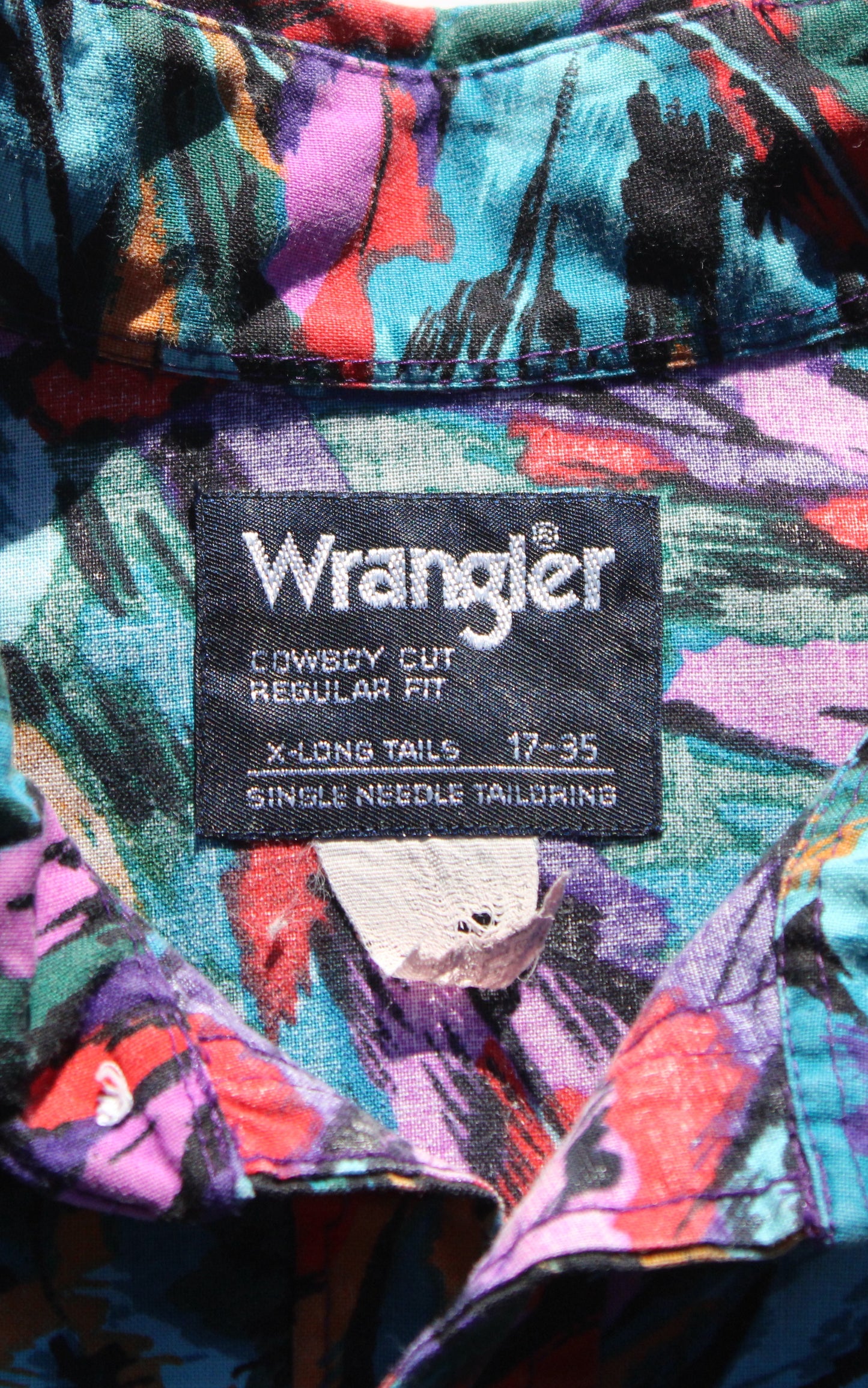 1990's Size XL Wrangler Rodeo Button Up shirt
