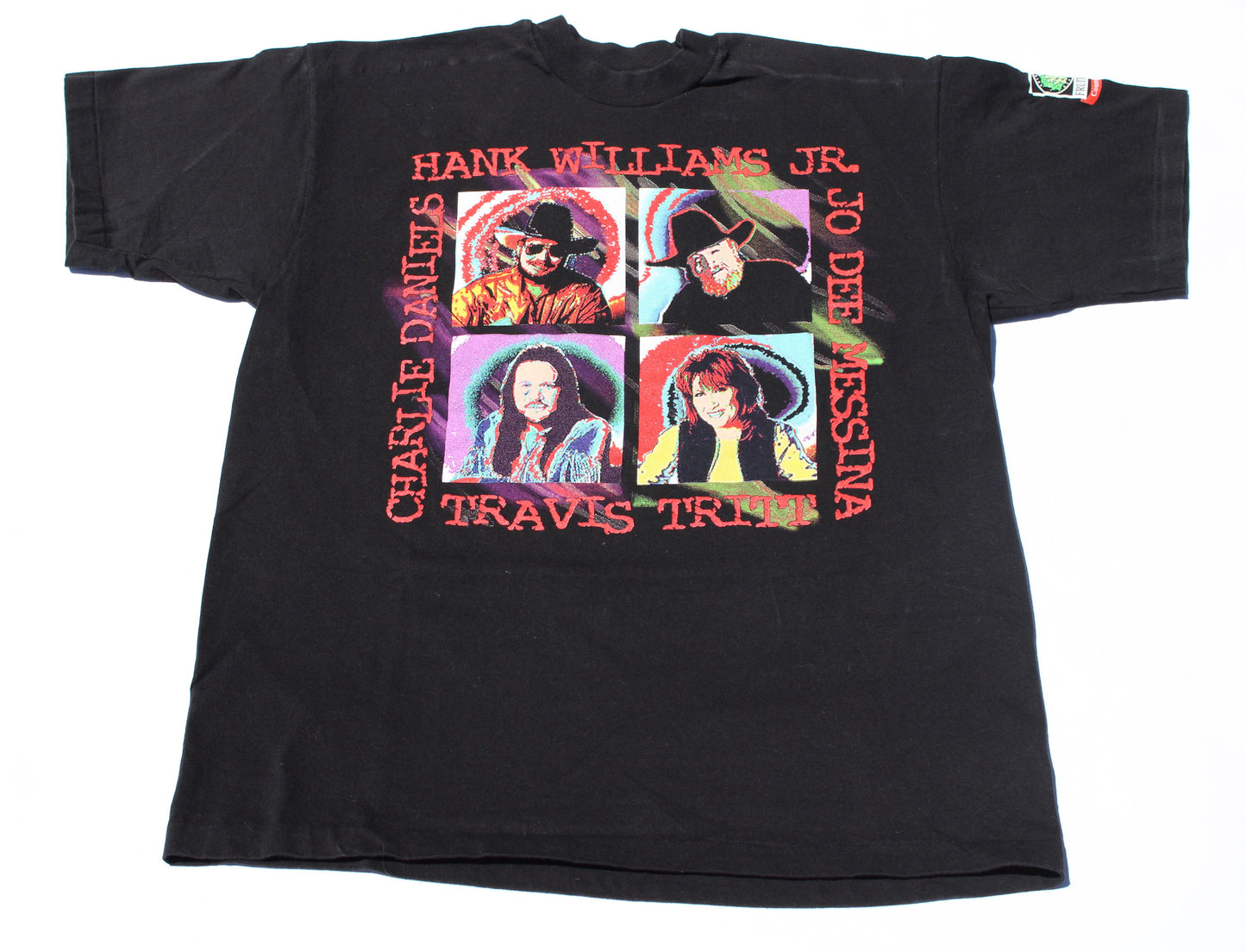 1990's Size XL Hank x Charlie x Jo Dee x Travis "Tour" Tee Shirt