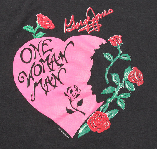 1990's Size Large George Jones "One Woman Man" Tee Shirt