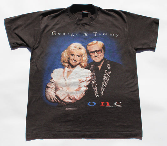 1995 Size Large George Jones and Tammy Wynette "One" Tee Shirt