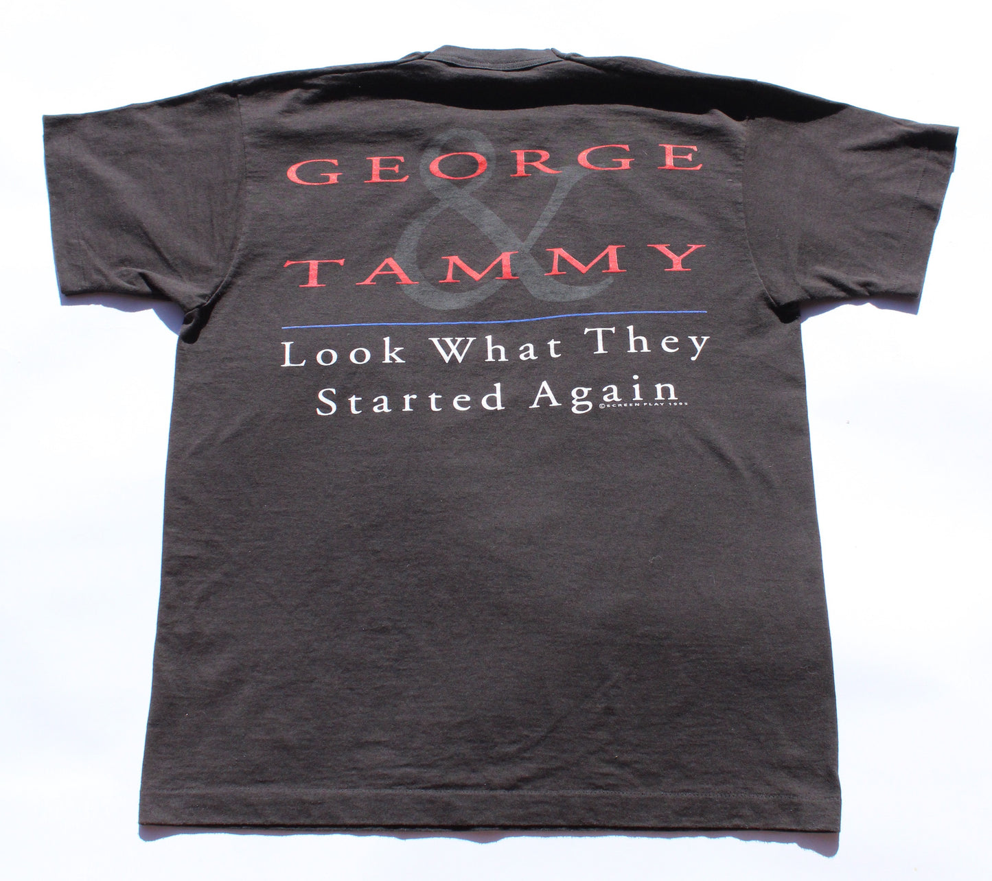 1995 Size Large George Jones and Tammy Wynette "One" Tee Shirt